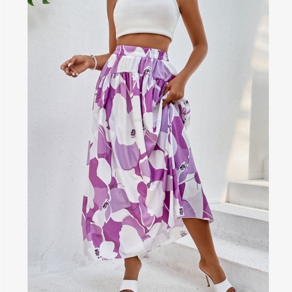 Bohemian Boho Floral Tropical Maxi Skirt - Picture 15 of 17